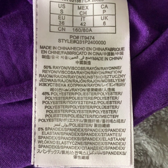 Guess Three Quarter Sleeve Rouched Tunic / Top - Picture 4 of 4